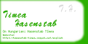 timea hasenstab business card